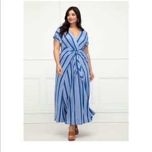 ELOQUII size 26/28 Blue stripe maxi dress
